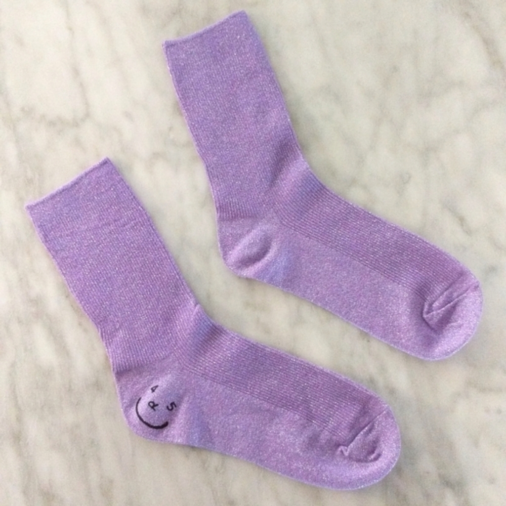NWOT Japanese Brand 45R Glittery Sock